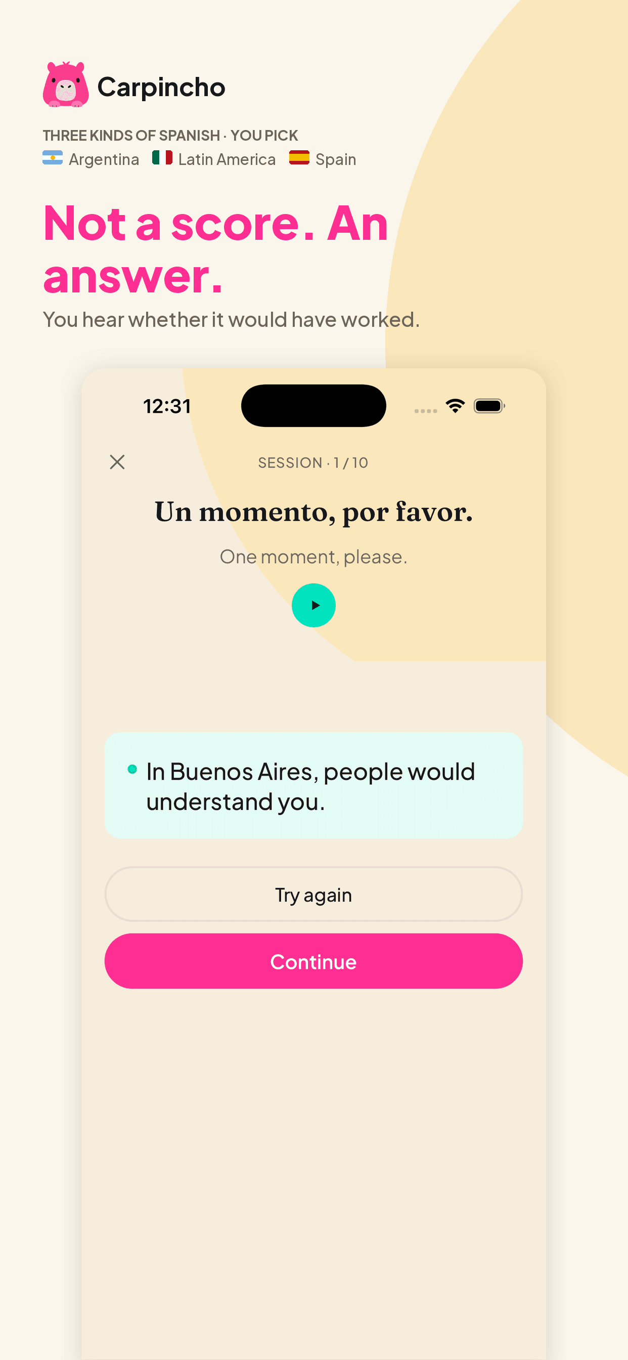 Pronúncia: entendido, no limite ou ainda não